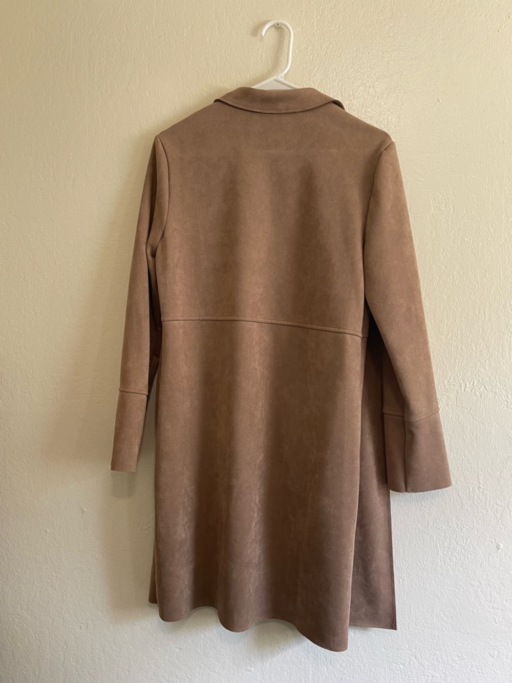Vici Tan Open-Front Long Trench Coat - Picture 4 of 5